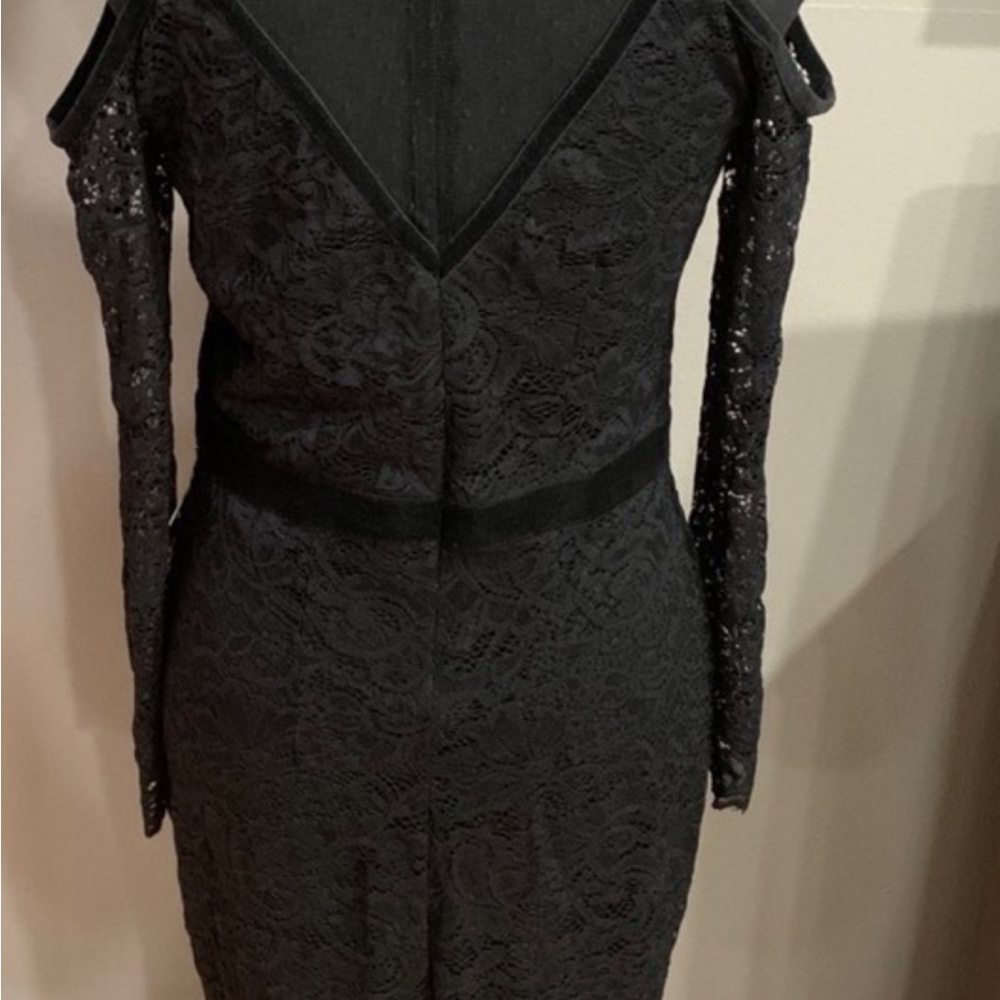 Express Black Long Sleeve Lace Dress